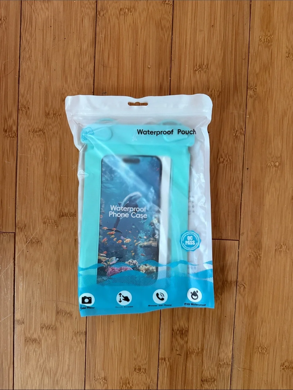 Universal Waterproof Phone Pouch - Blue/Turquoise (2 Pack)